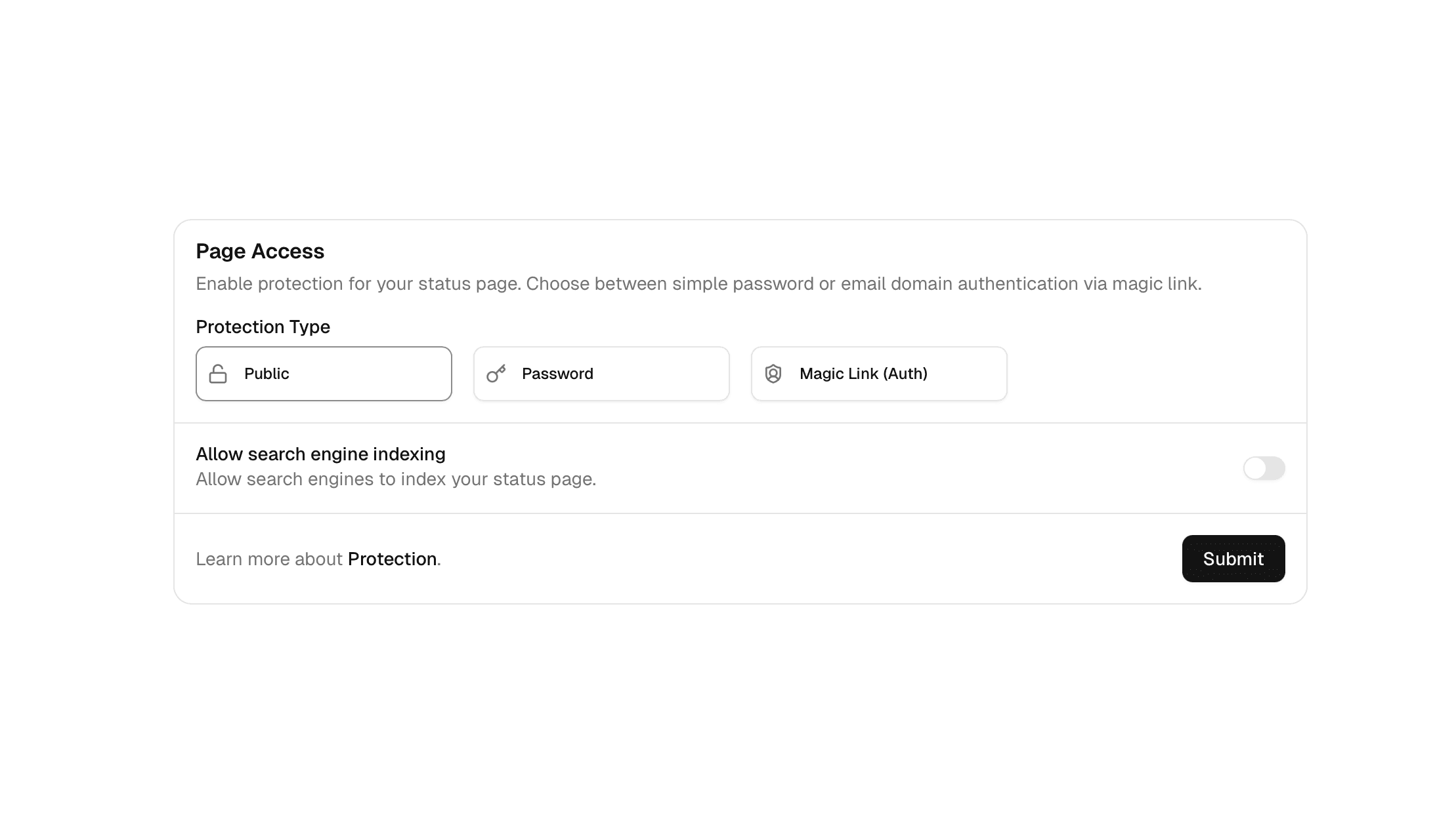 Search Engine Indexing Control